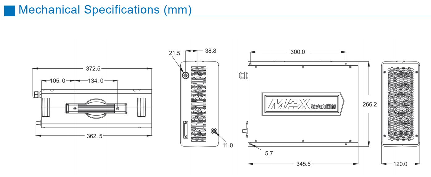 Unice MFP-50X 44-46W Q-Switch Pulsed Fiber Laser